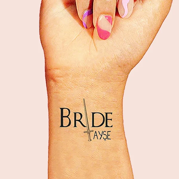 Bride Game of Thrones İsme Özel Dövme - 1
