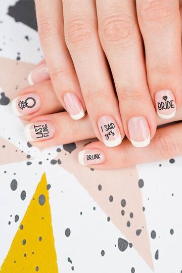 Bride - Gelin Geçici Tırnak Dövmesi - Nail Tattoo - 1