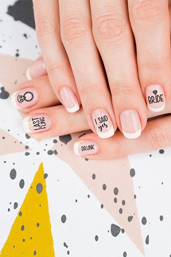 Bride - Gelin Geçici Tırnak Dövmesi - Nail Tattoo - 1