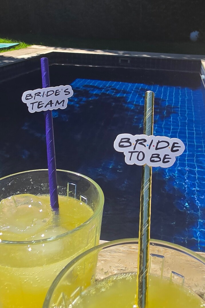 Bride Pipet Seti Friends Konsept Bekarlığa Veda Bride Party Süslü Pipet Takımı 5 li - 3