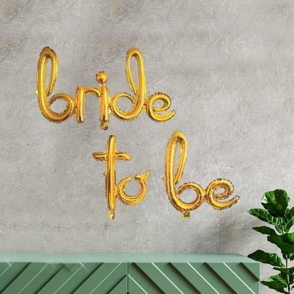 Bride To Be Balon , El Yazısı İmza Gold Renk Bekarlığa Veda Balonu - 2