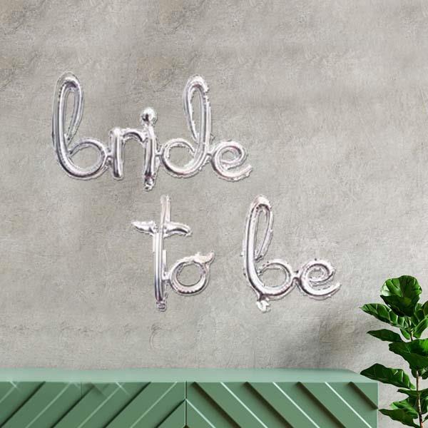 Bride To Be Balon , El Yazısı İmza Gümüş Renk Bekarlığa Veda Balonu - 2