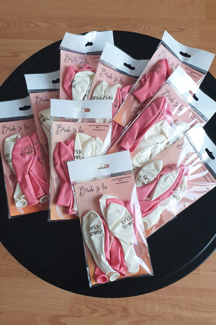Bride To Be Balonları - Pembe Beyaz 6'lı Paket - 2