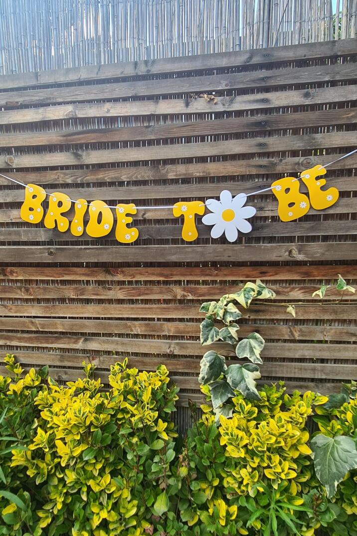 Bride To Be Banner Papatya Konsept Bride To Be Yazı Duvar Süsü - 1