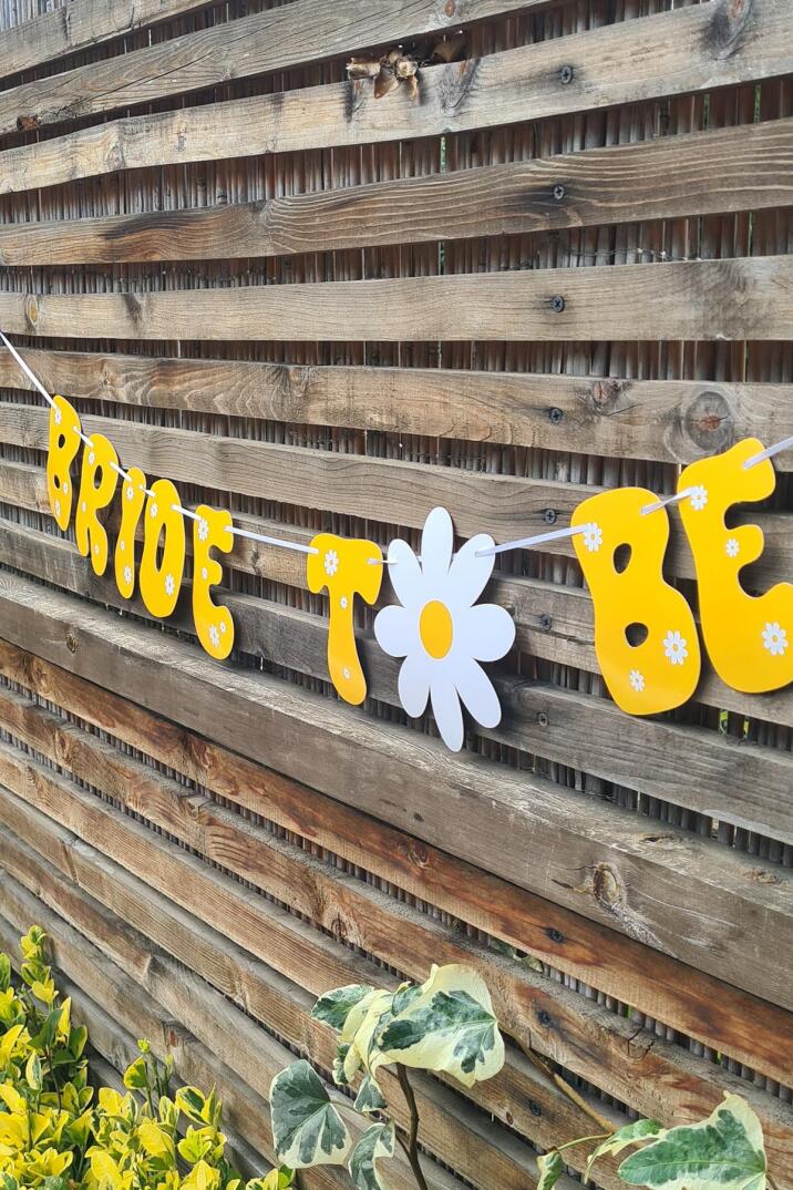 Bride To Be Banner Papatya Konsept Bride To Be Yazı Duvar Süsü - 3