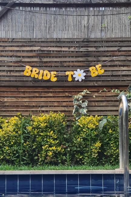 Bride To Be Banner Papatya Konsept Bride To Be Yazı Duvar Süsü - 4