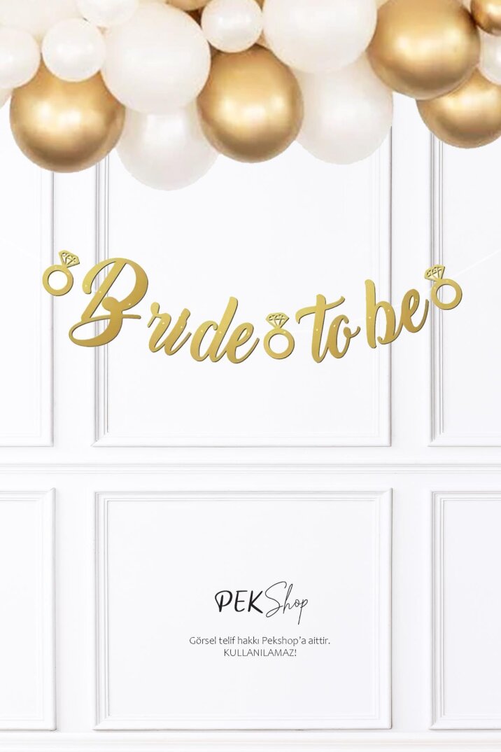 Bride To Be Kaligrafi Banner Gold - 2