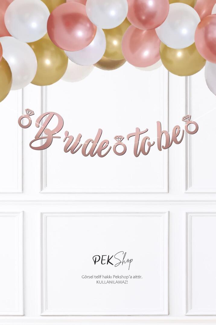 Bride To Be Kaligrafi Banner ROSE Gold - 2