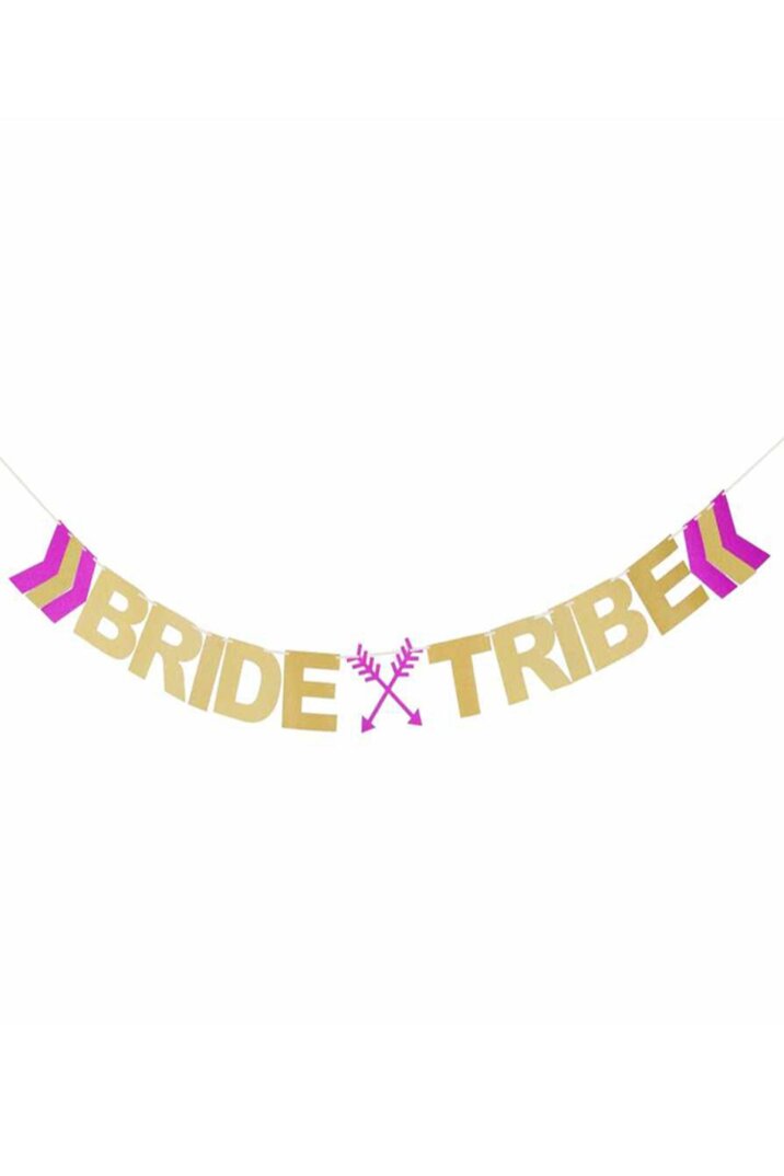 Bride Tribe Banner Bride Party Yazı Duvar Süsü - 4