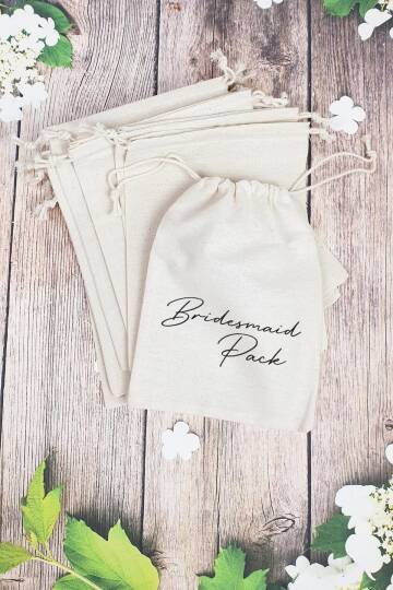 ''Bridesmaid Pack'' Gelin - Nedime Hediye Kesesi - 10 Adet