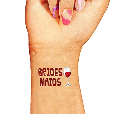 Bridesmaid Şarap Konsept Dövme 
