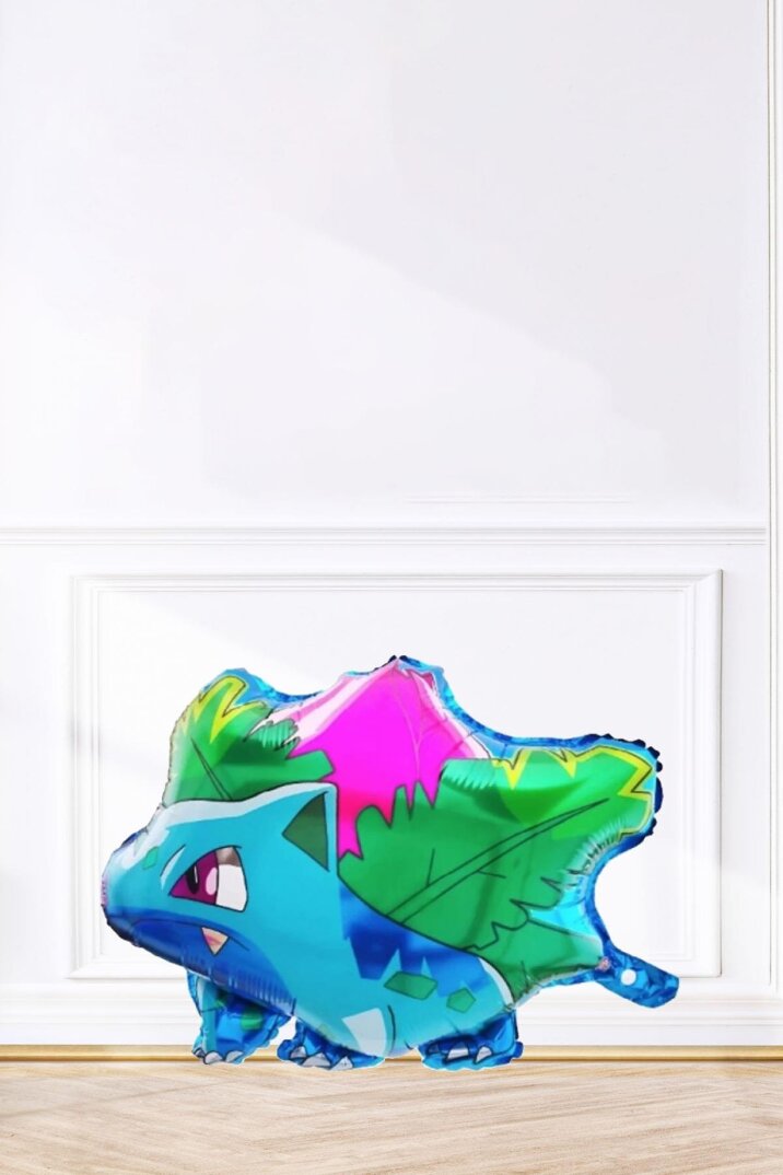 Bulbasaur Folyo Balon Pokemon Temalı Doğum Günü Süsleri - 1