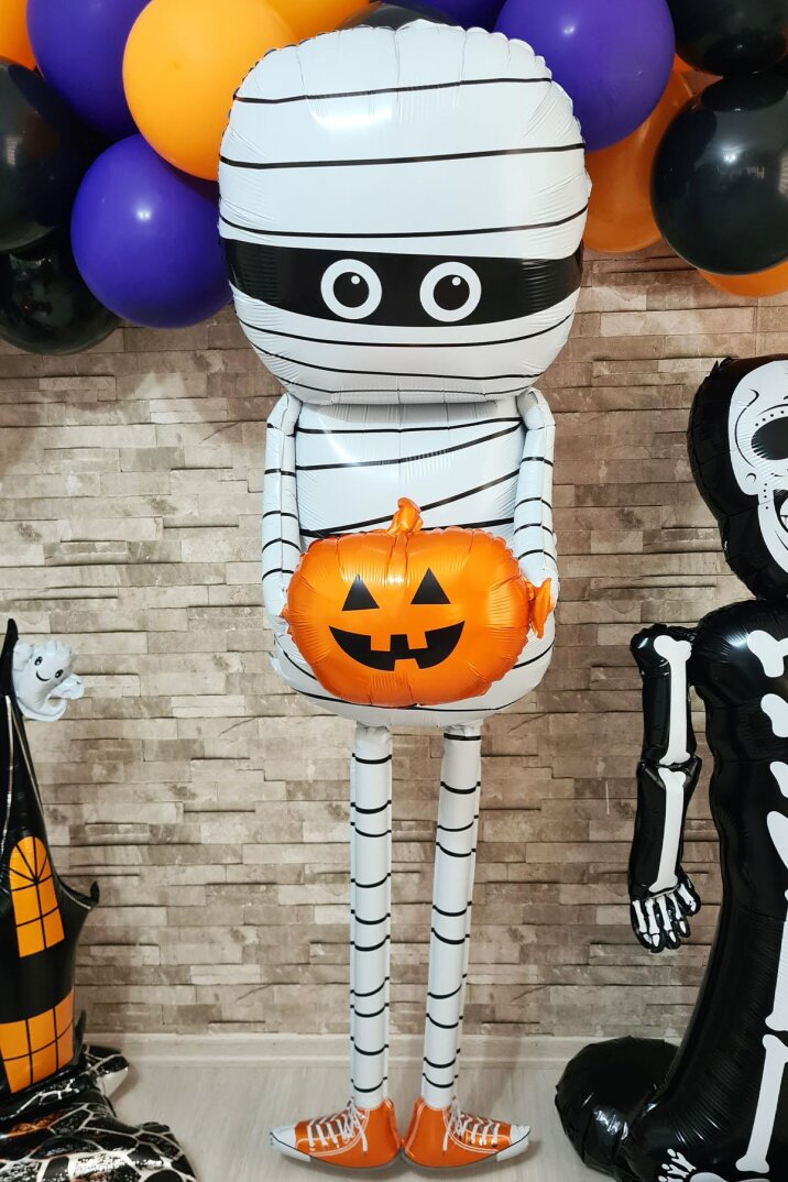 Büyük Mumya Folyo Balon Cadılar Bayramı Halloween Süsleri Dev Mumya Folyo Balon - 2