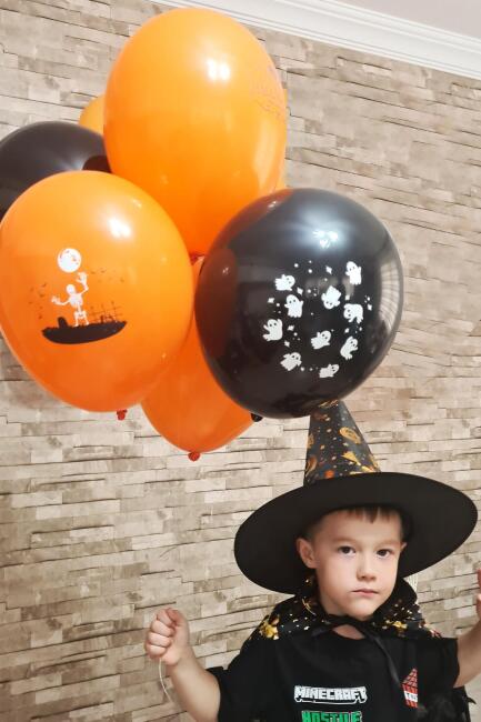 Cadılar Bayramı Balonları 10lu Paket Halloween Baskılı Balonlar - 2