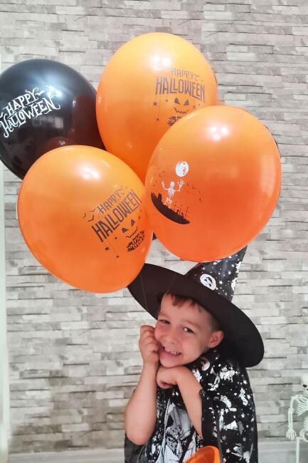 Cadılar Bayramı Balonları 10lu Paket Halloween Baskılı Balonlar - 3