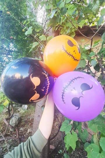 Cadılar Bayramı Balonları 10lu Paket Halloween Baskılı Balonlar - 3