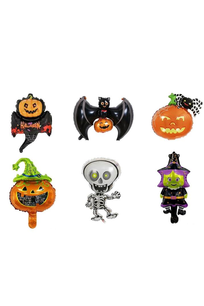 Cadılar Bayramı Balonları 6lı Mini Folyo Balon Seti Halloween Balonları - 2