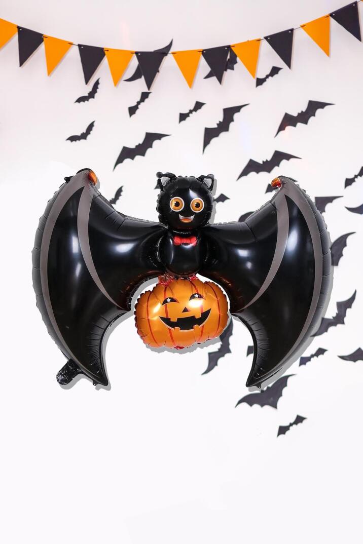 Cadılar Bayramı Balonu Yarasa Balkabağı Halloween Balonu - 3