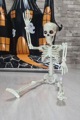 Cadılar Bayramı İskelet Figür Şekil Alabilen İskelet Büyük Boy 60cm - 1