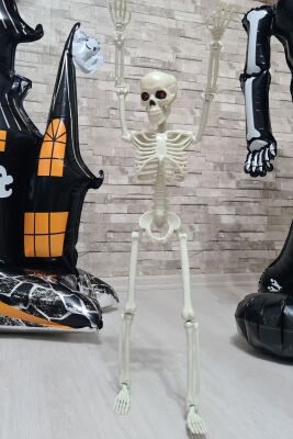 Cadılar Bayramı İskelet Figür Şekil Alabilen İskelet Büyük Boy 60cm - 2