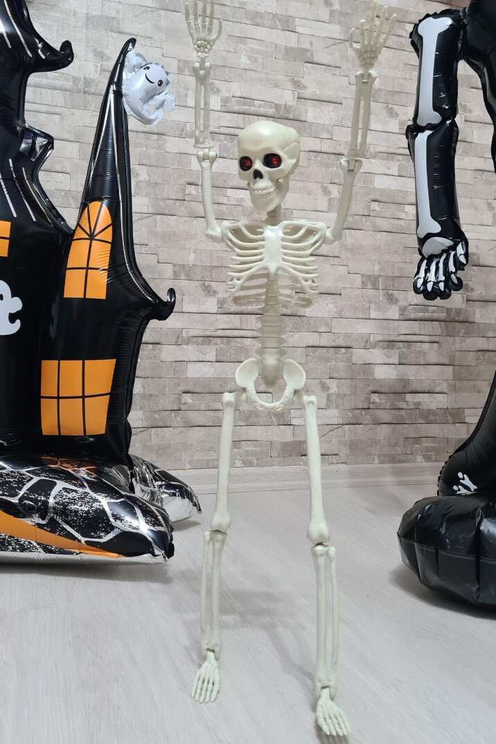Cadılar Bayramı İskelet Figür Şekil Alabilen İskelet Büyük Boy 60cm - 2