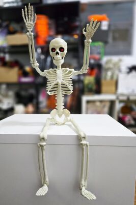 Cadılar Bayramı İskelet Figür Şekil Alabilen İskelet Büyük Boy 60cm - 3