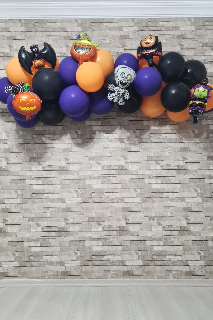 Cadılar Bayramı Parti Balon Süsleme Seti Halloween Balon Zinciri 38 Parça - 3