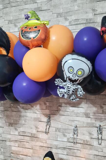 Cadılar Bayramı Parti Balon Süsleme Seti Halloween Balon Zinciri 38 Parça - 4
