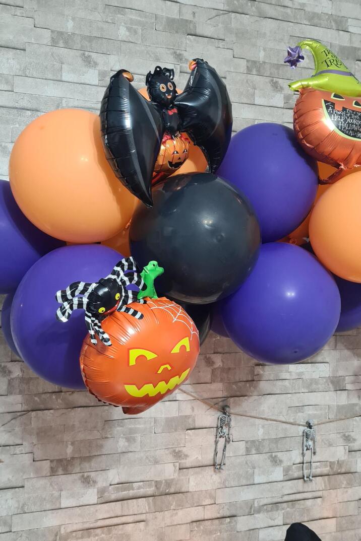 Cadılar Bayramı Parti Balon Süsleme Seti Halloween Balon Zinciri 38 Parça - 5