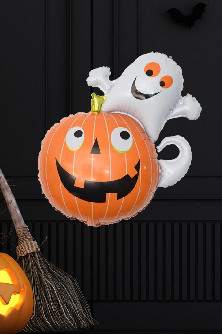 Cadılar Bayramı Sevimli Hayalet Balkabağı Folyo Balon Halloween Balonu - 1