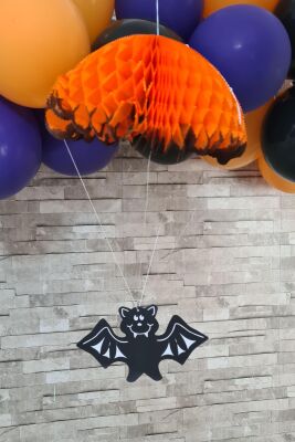 Cadılar Bayramı Tavan Süsü Yarasa Paraşüt Süs Halloween Süsü - 1