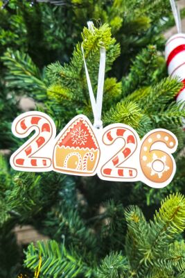 Candy Cane 2026 Ginger House Kurabiye Ev Tema Yılbaşı Ağaç Süsü - 1