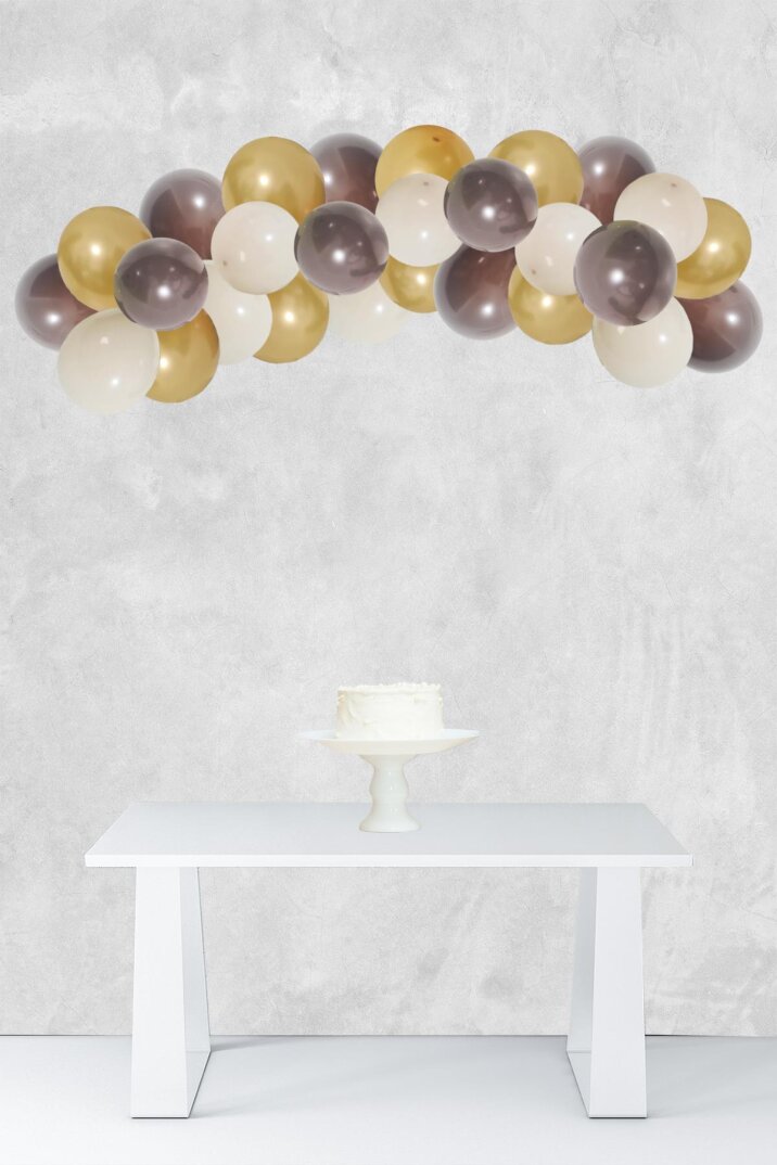 Cappuccino Konsept Balon Zinciri Parti Balon Seti 47 Parça - 1