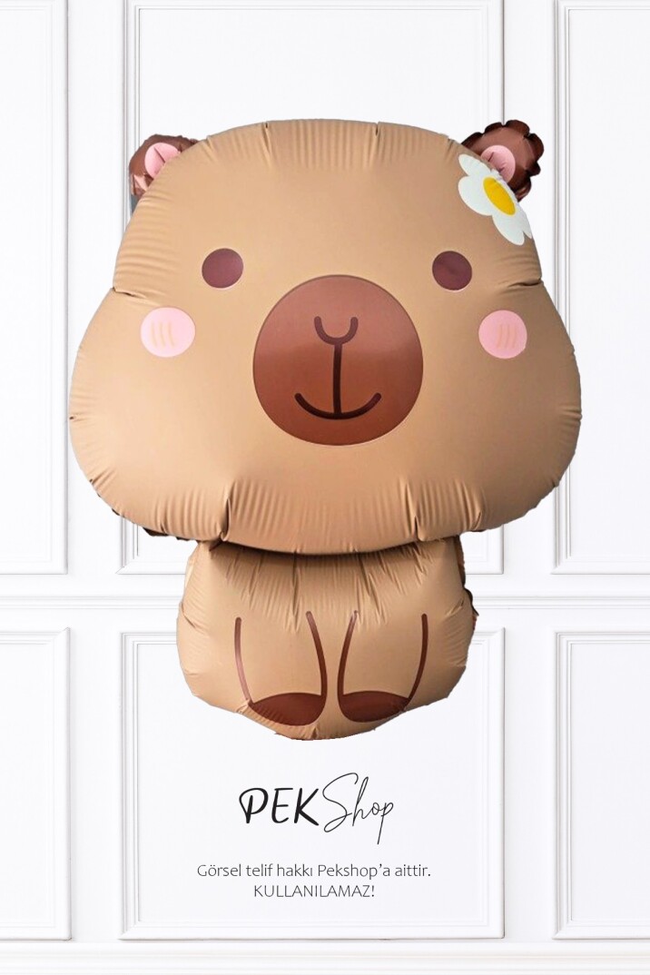 Capybara Folyo Balon Kapibara Şekilli Balon Kahve - 2