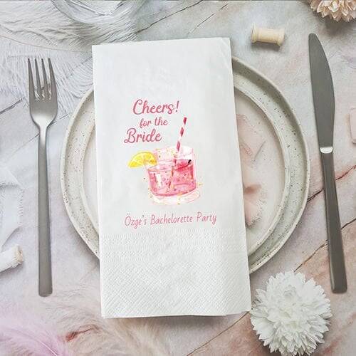 ''Cheers for the Bride'' Bekarlığa Veda İsimli Peçete