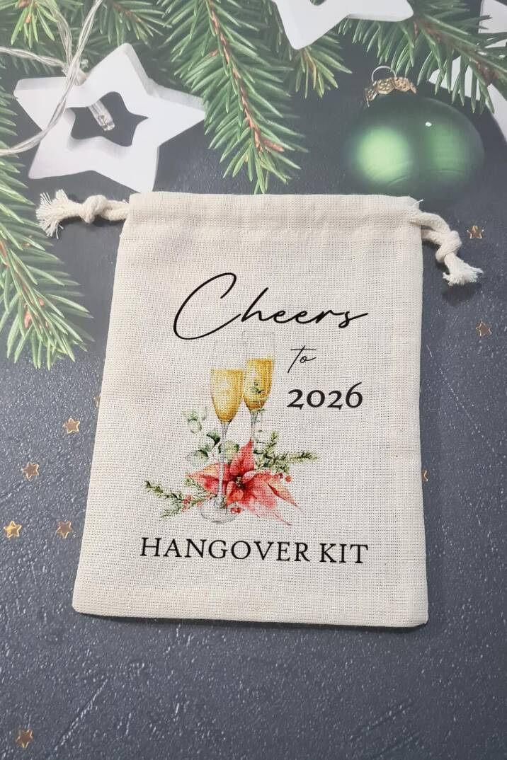 Cheers to 2026 Yılbaşı Partisi Hangover Kit Kesesi - 1