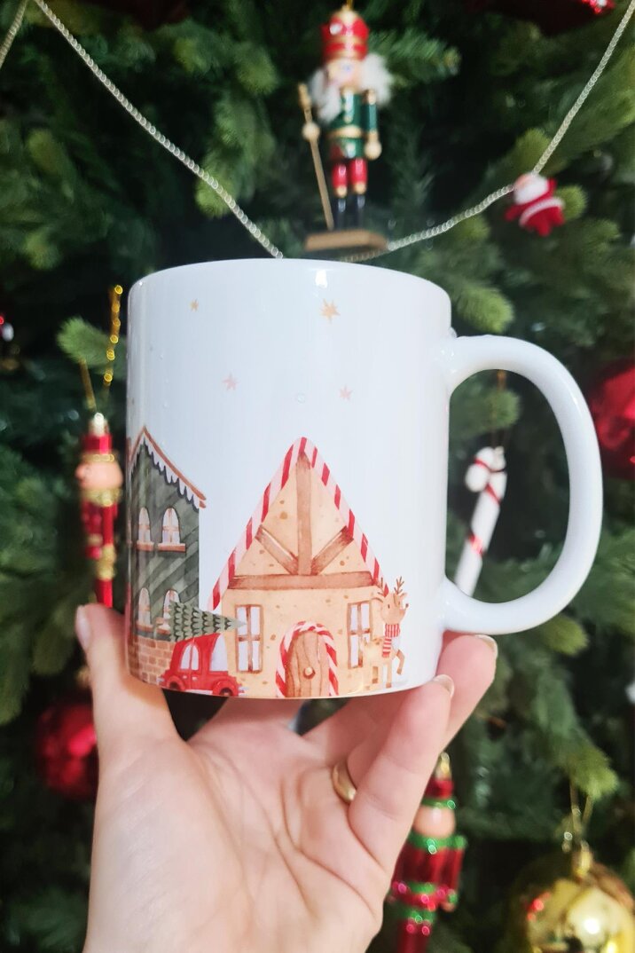 Christmas Town Tasarım Yılbaşı Hediyesi Kupa Bardak - 3