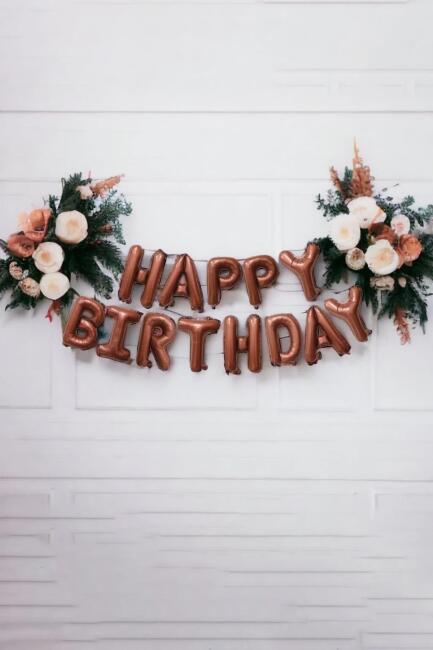 Çikolata Kahve Happy Birthday Harf Balonlar Retro Doğum Günü Balon Seti - 2