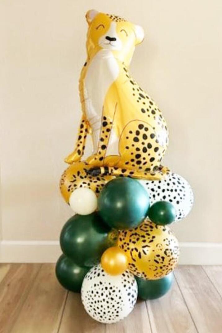 Çita Folyo Balon Safari Tema Doğum Günü Balonları 100cm - 2