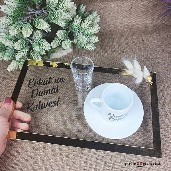 Damat Kahve Fincanlı Tepsi - 1
