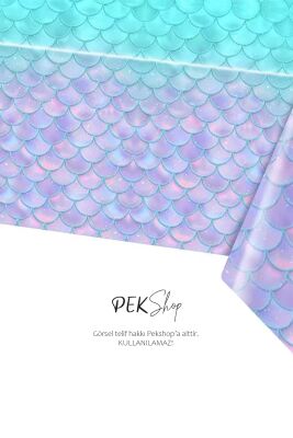 Deniz Kızı Konsept Masa Örtüsü Deniz Kızı Konsept Doğum Günü Masa Örtüsü - 2