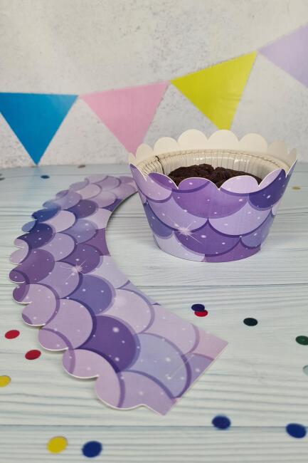 Deniz Kızı Konsepti Cupcake Sargısı 10'lu - 2