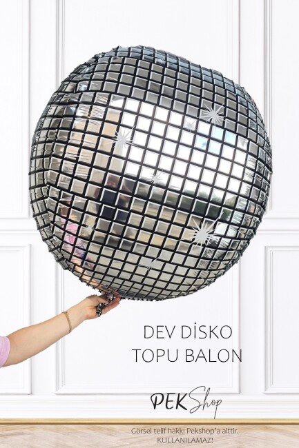 Dev Disko Topu Şeklinde Folyo Balon 50inç 125cm - 2
