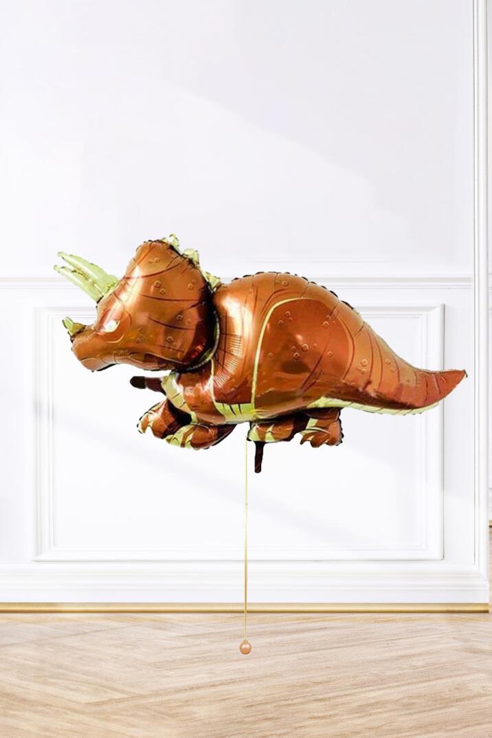 Dinozor Folyo Balon Triceratops Dinazor Balon Doğum Günü Balonu 110cm - 1