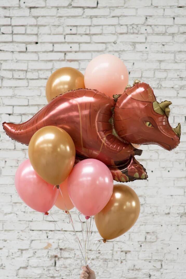 Dinozor Folyo Balon Triceratops Dinazor Balon Doğum Günü Balonu 110cm - 5