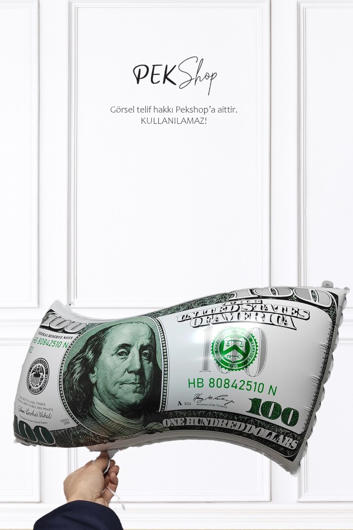 Dolar Şekilli Folyo Balon 100 Dolar Şeklinde Folyo Balon - 2