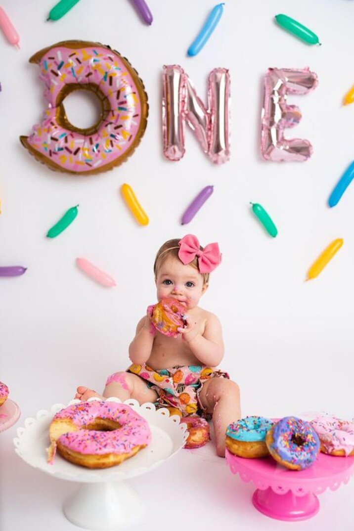 Donut Balon One Balonu 1 Yaş Doğum Günü Balonu - 3