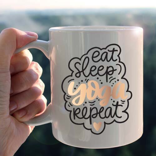 Eat Sleep YOGA Repeat Kupa Bardak - 1