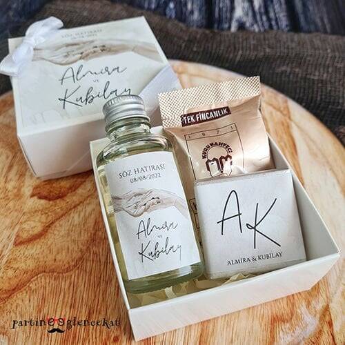 El Ele Aşk Konsept Kolonya Kutulu Set Hediyelik - 1