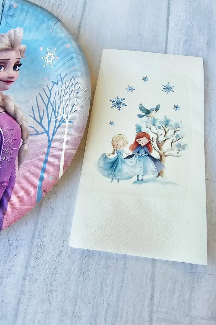Elsa Frozen Karlar Kraliçesi Konsept Baskılı Peçete 20li - 1